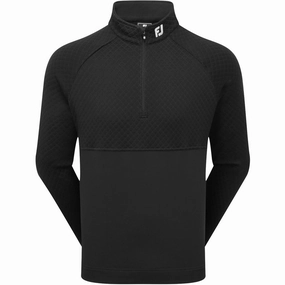 FootJoy Jacquard Thermal 1/4 Zip Chillout - Black Daily Wear