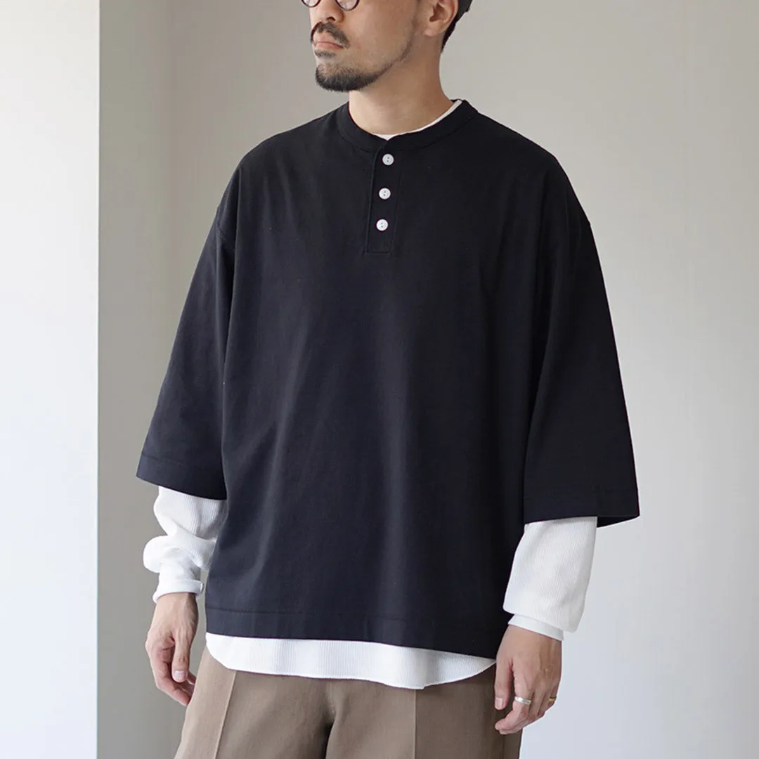 HEALTHKNIT / 2 Pack T-Shirt 7/10 Sleeve   Long Sleeve Waffle Modern and Soft Raw Edge Hem