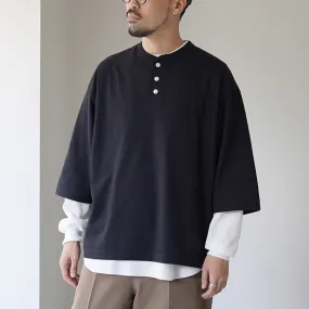 HEALTHKNIT / 2 Pack T-Shirt 7/10 Sleeve   Long Sleeve Waffle Modern and Soft Raw Edge Hem