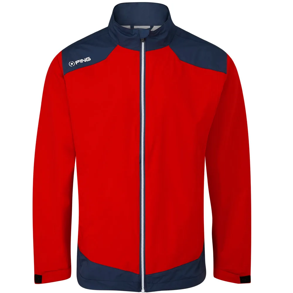 Ping AquaDrive Waterproof Jacket - Classic Red/Oxford Blue On The Go Layer Hard Cover