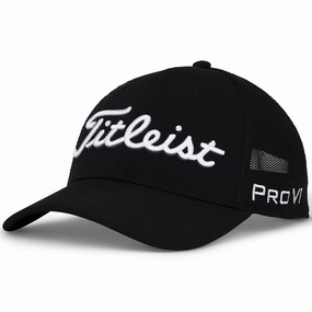 Titleist Tour Performance Mesh Adjustable Cap - Black/White Everyday Style Sleek Addition