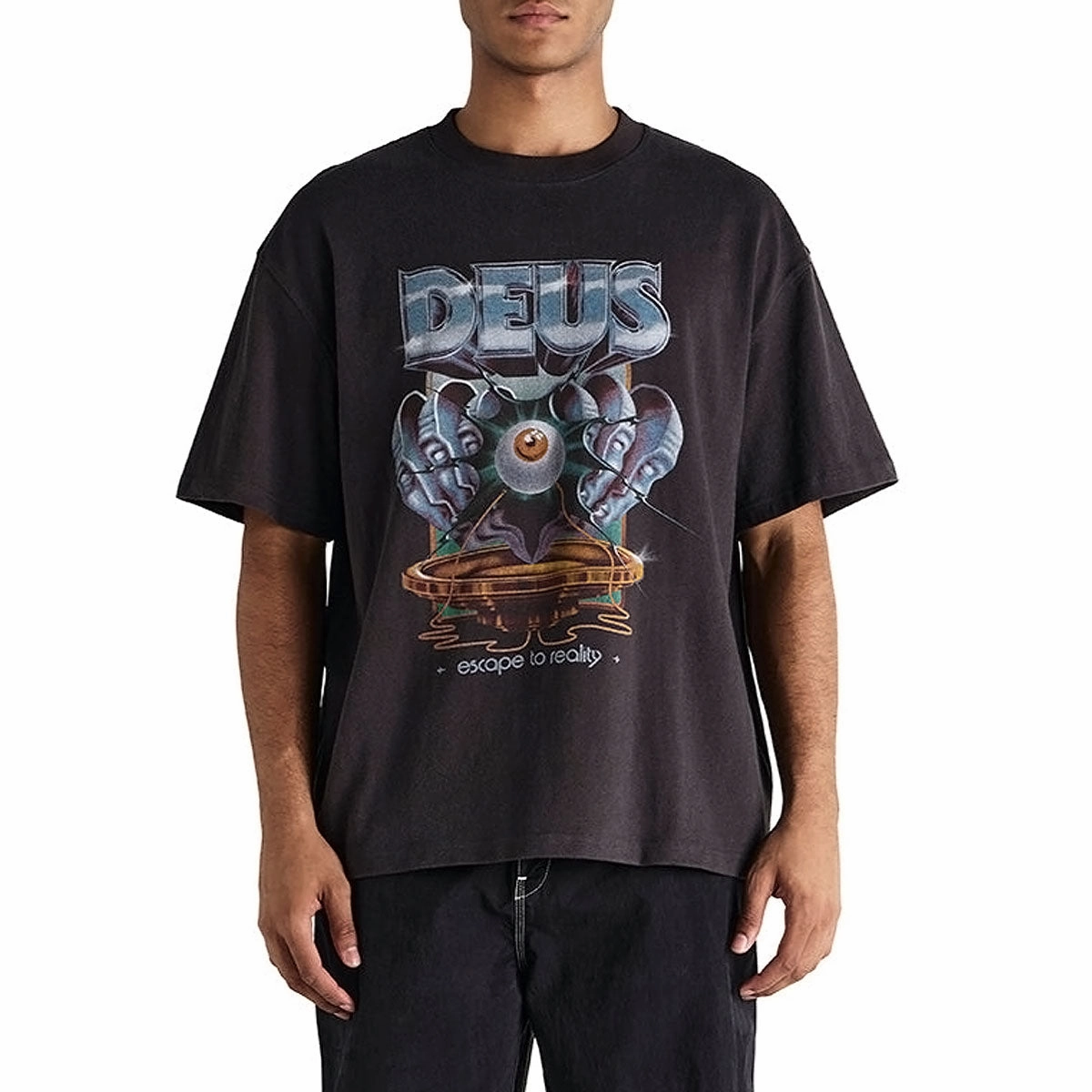 perfect for all-day wear Casual Comfort Top Deus Ex Machina Great Escape T-Shirt - Anthracite