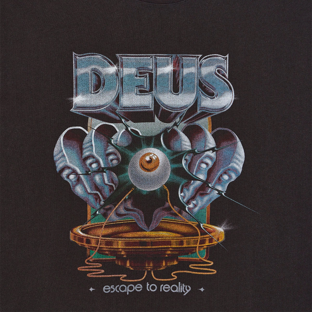 Deus Ex Machina Great Escape T-Shirt - Anthracite Summer Comfort simple design
