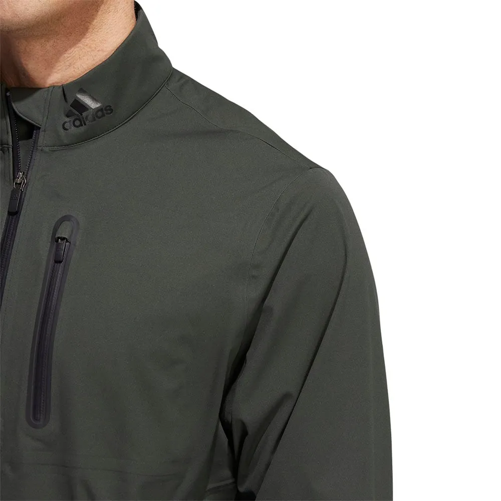 Workday Ready Office Wear adidas RAIN.RDY 1/2 Zip Jacket - Legend Earth