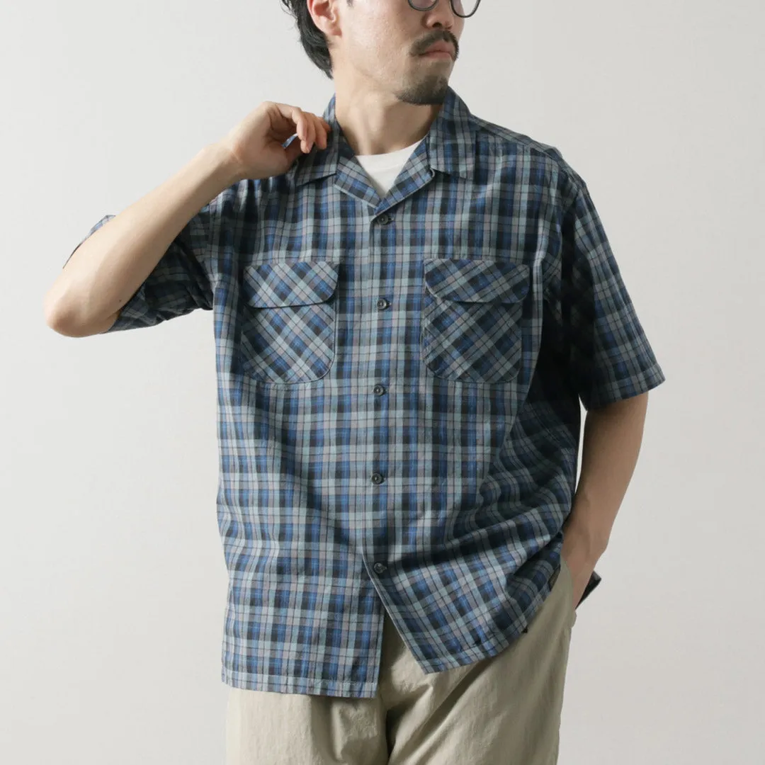 PENDLETON / Open Collar Shirt Compact Fold Design Casual Comfort