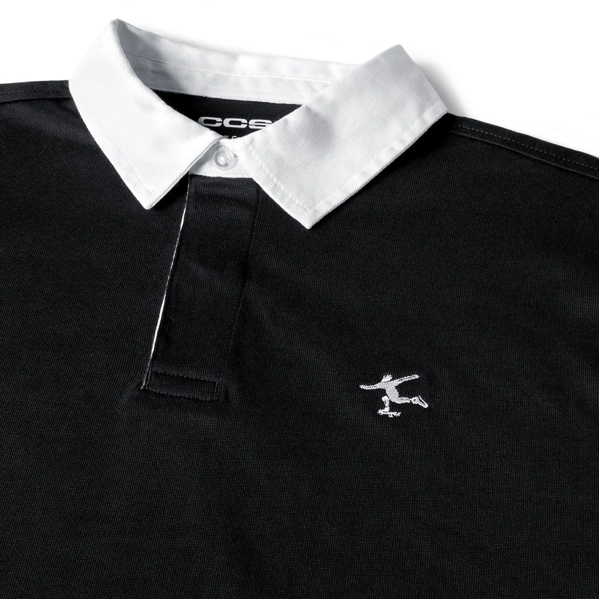 CCS Cheap Skates Icon Rugby Shirt - Black/White Mountain Escape