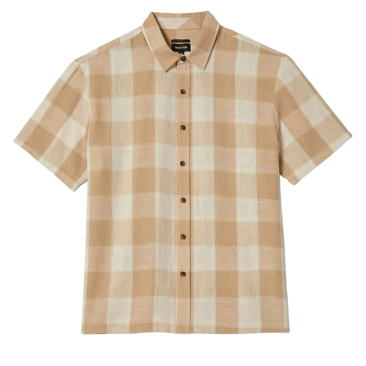 Smooth Texture Brixton Cru Linen Blend Shirt - Off White/Sand