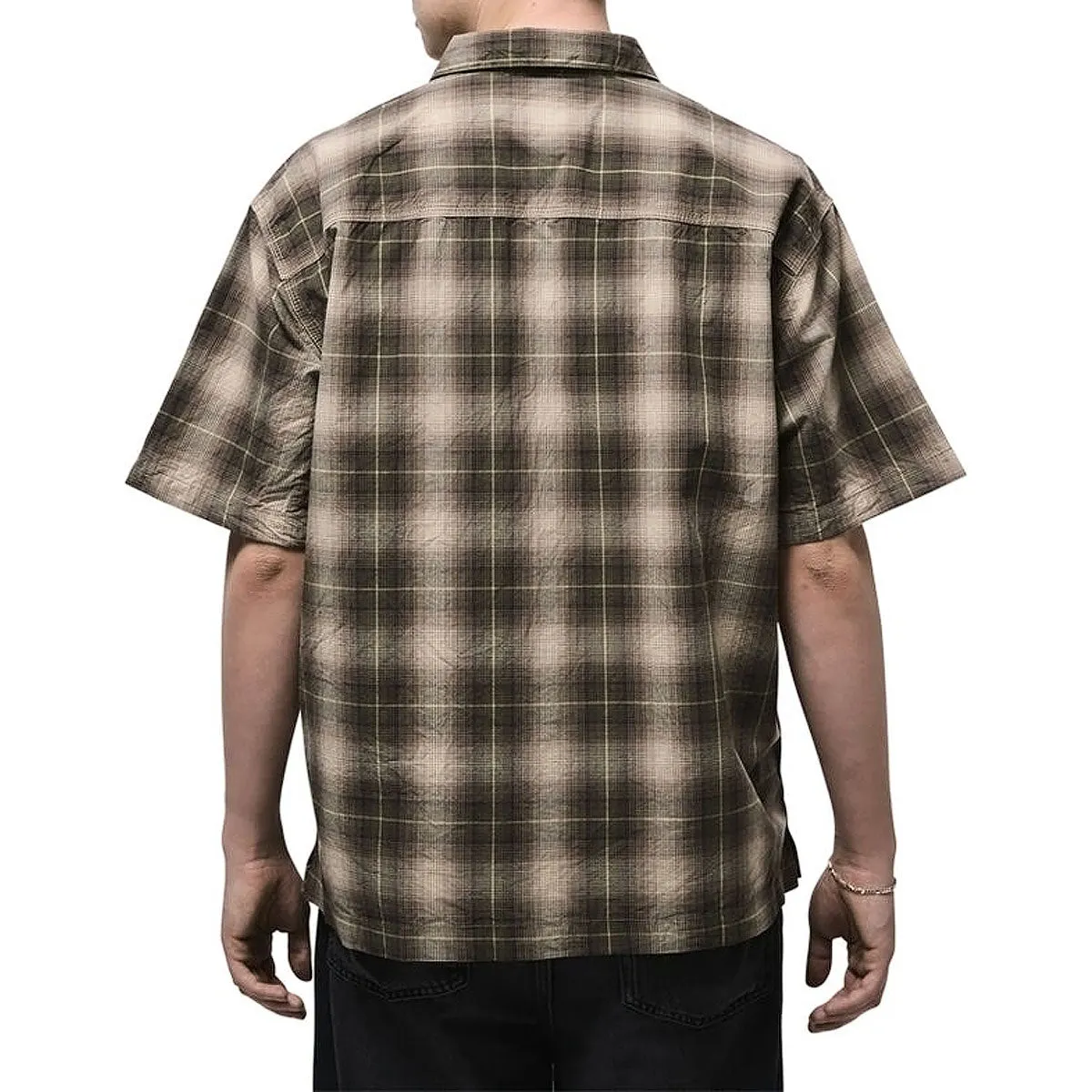 Vans Skate Plaid Woven Shirt - Walnut Double Stitched Hems