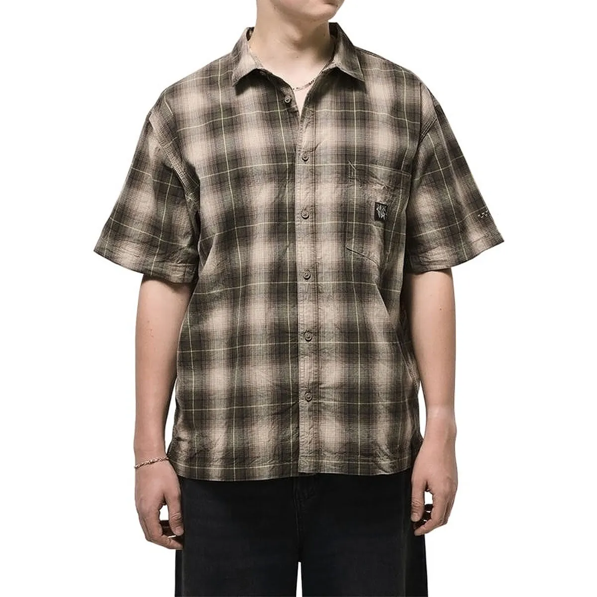 Athleisure Wear Vans Skate Plaid Woven Shirt - Walnut
