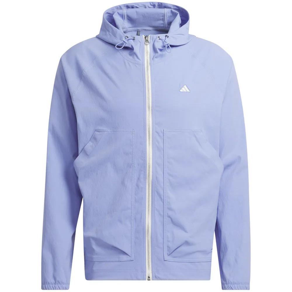 adidas Go-To Utility DWR Full Zip Jacket - Blue Spark Lightweight Windbreaker Tech