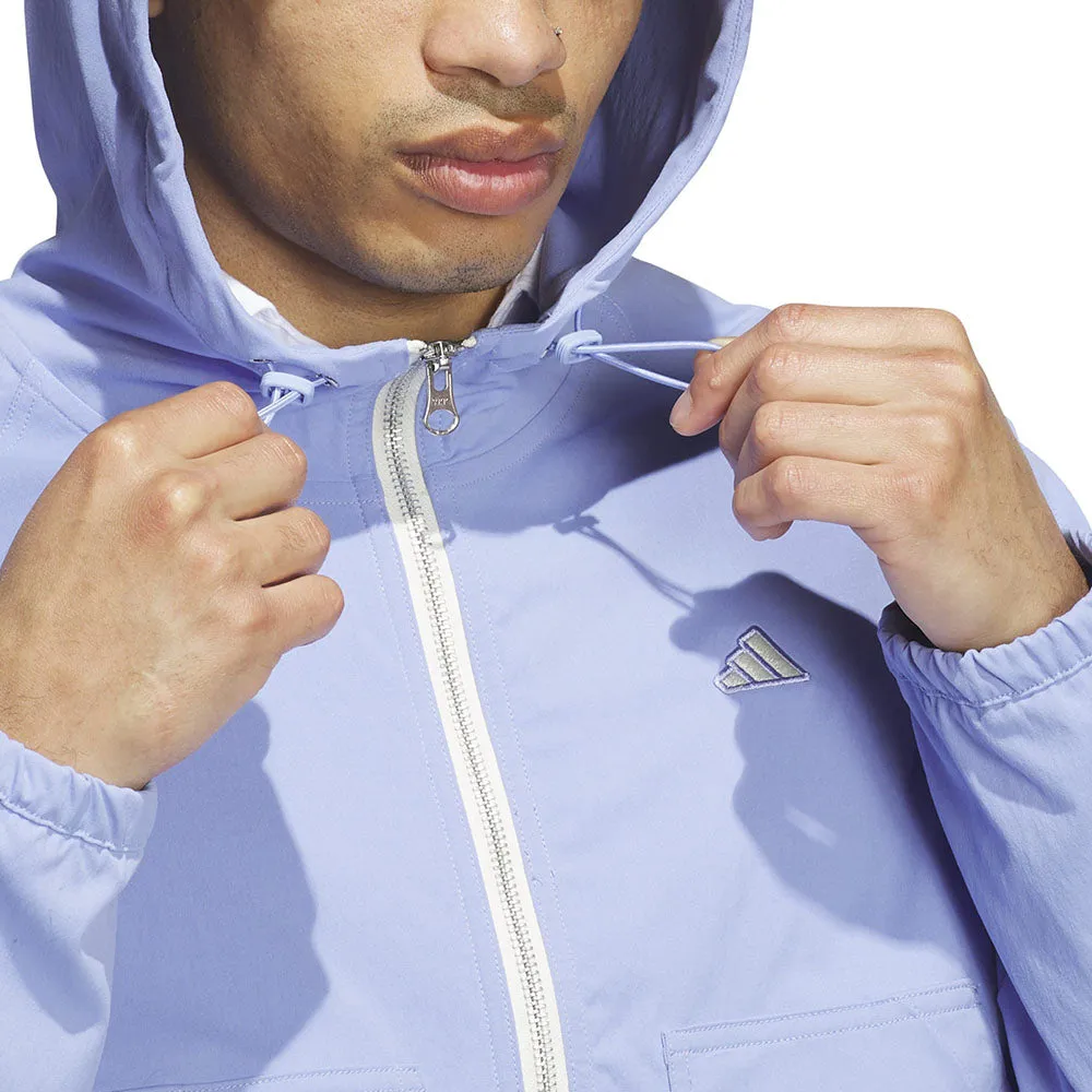 TapedSeamConstruction Simple Outer adidas Go-To Utility DWR Full Zip Jacket - Blue Spark