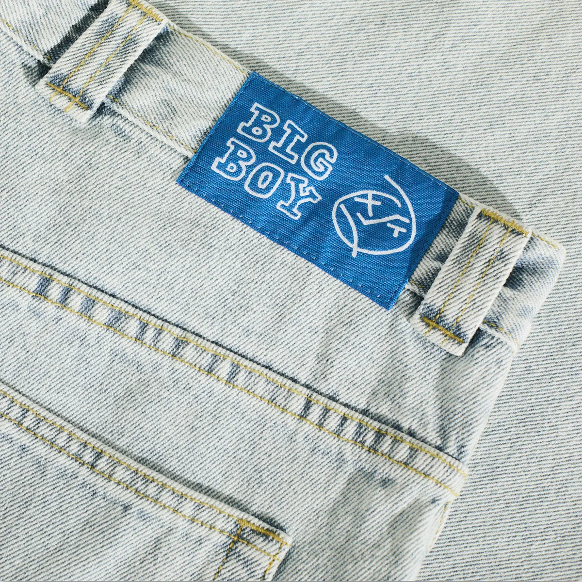 Polar Big Boy OG Logo Jeans - Light Blue Tailored Silhouette