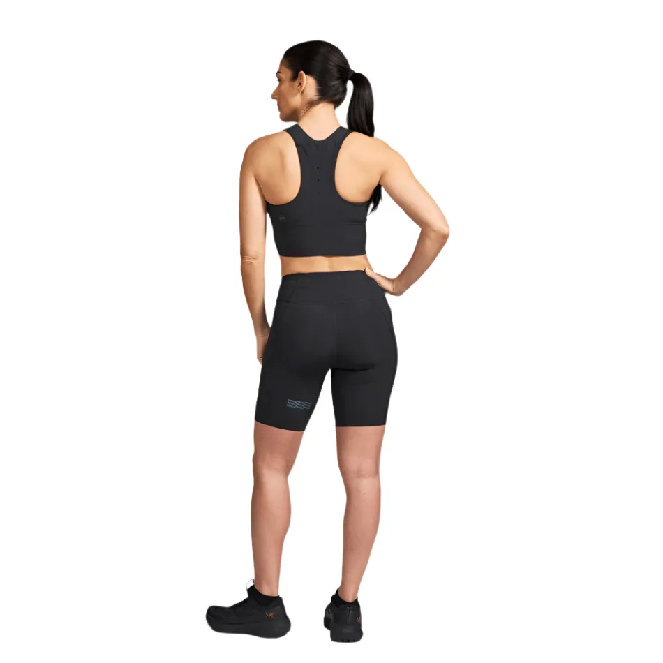 Breathable Mesh Panels Trust Janji Women's Long Bra in Midnight SS25