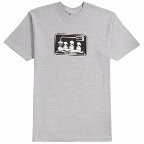Alien Workshop Abduction T-Shirt - Heather Grey Non Toxic Printing
