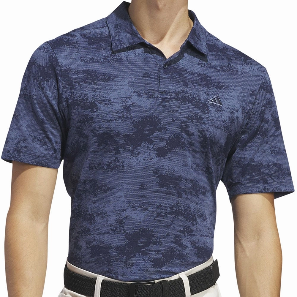 adidas Go-To Print Polo Shirt - Collegiate Navy Job Interview City Outfit