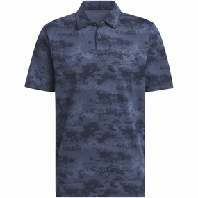 adidas Go-To Print Polo Shirt - Collegiate Navy light layering