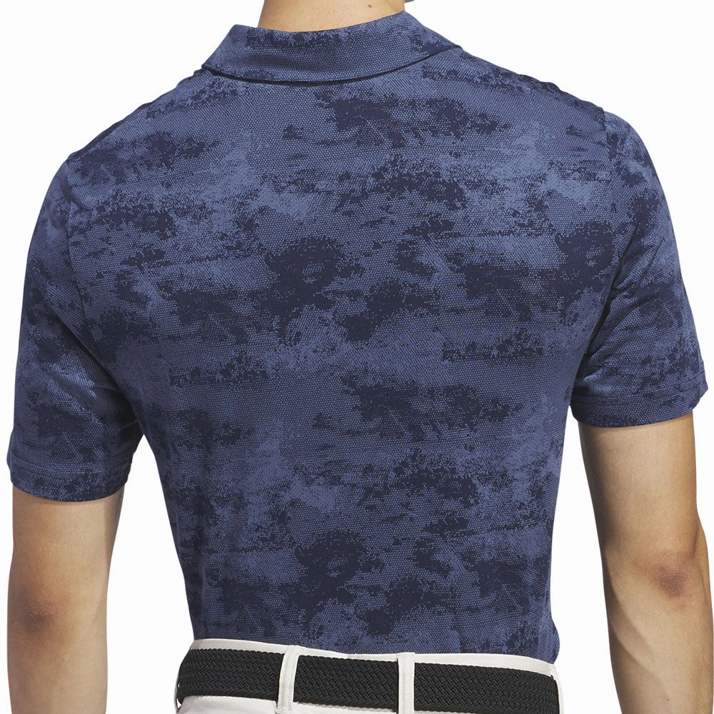 NonIronTechnology adidas Go-To Print Polo Shirt - Collegiate Navy