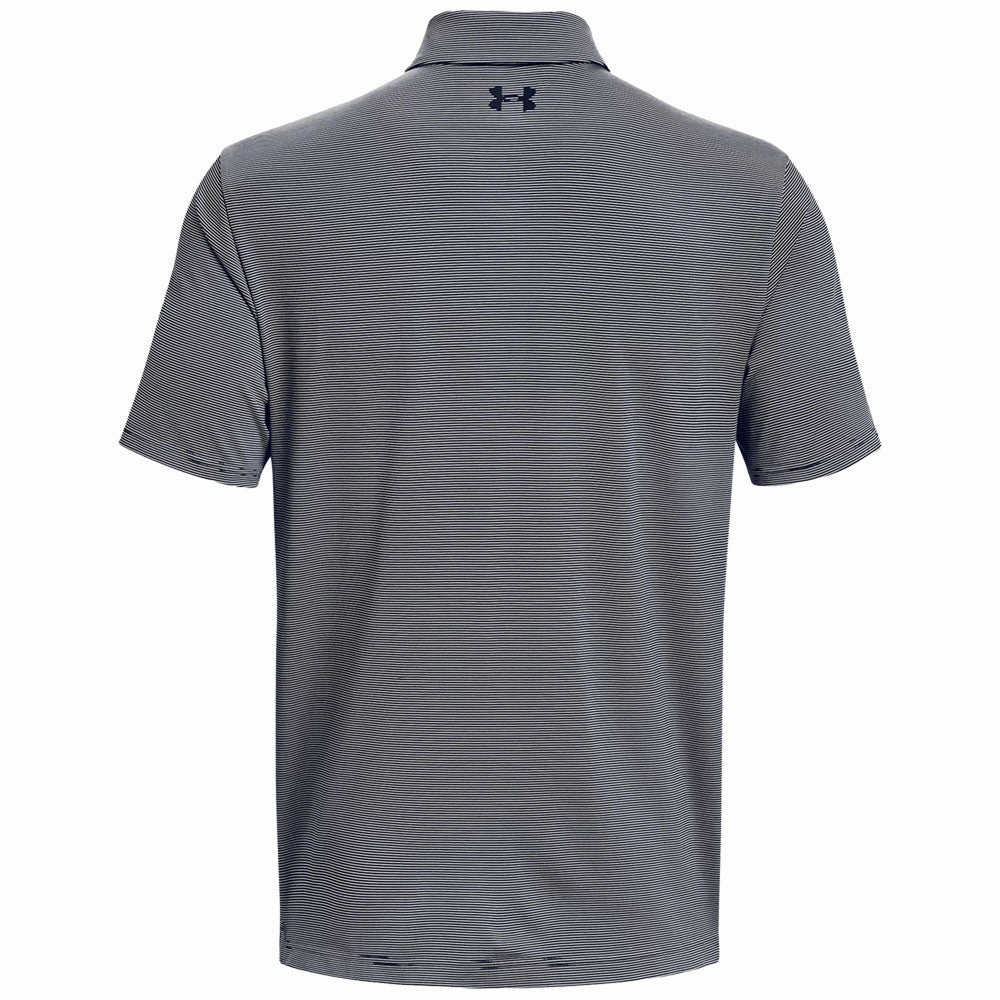 Perfect for Travel Versatile and Stylish Under Armour Playoff 3.0 Stripe Polo Shirt - Midnight Navy/White/Midnight Navy