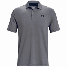 Winter Layer Under Armour Playoff 3.0 Stripe Polo Shirt - Midnight Navy/White/Midnight Navy