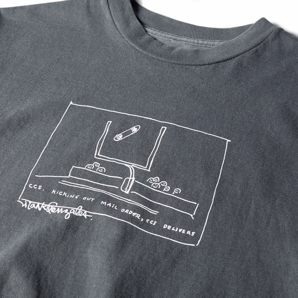 CCS Gonz 2001 Reissue T-Shirt - Faded Black Recycled Polyester Thread