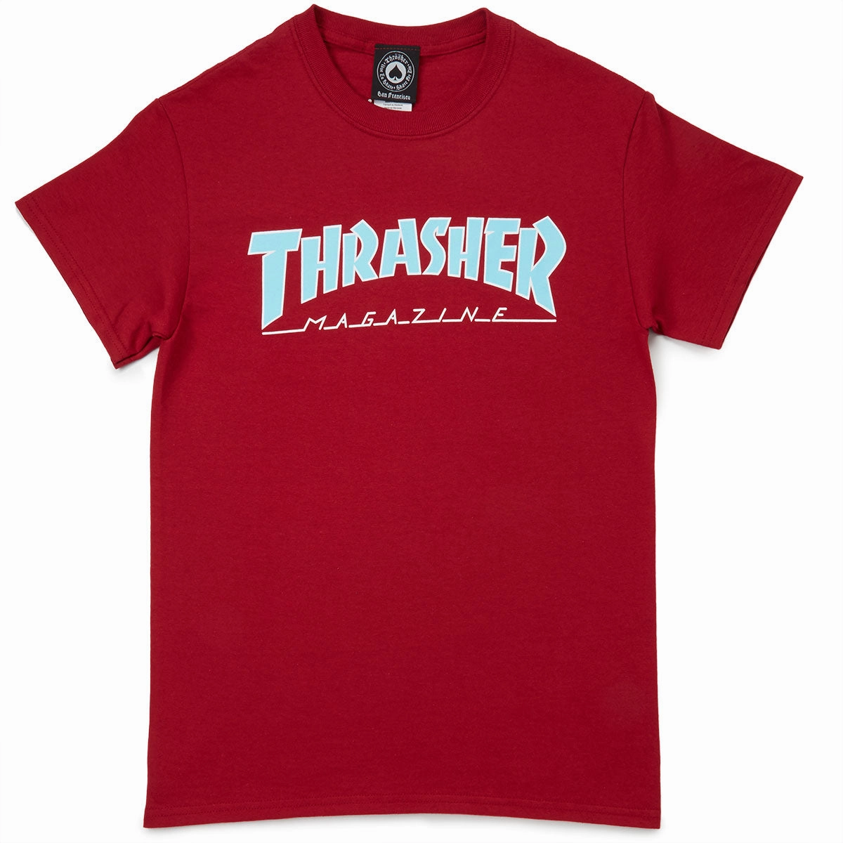 Kids playfulness Comfy Choice Thrasher Outlined T-Shirt - Cardinal