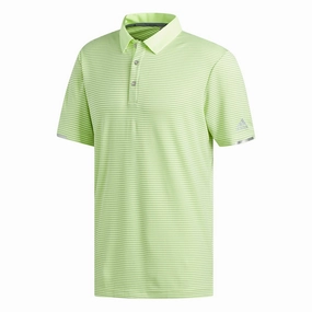 Essential Clothing adidas climachill Tonal Stripe Polo Shirt - Yellow/Grey