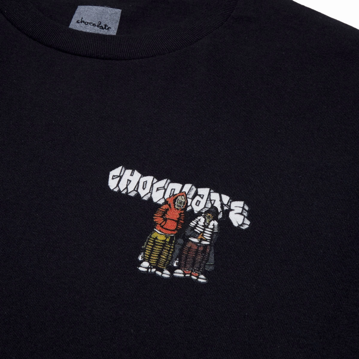 Simple and Chic Chocolate Fiends Long Sleeve T-Shirt - Black