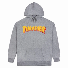 Thrasher Stacked Hoodie - Sport Grey Ultra Soft Handfeel Rugged Build