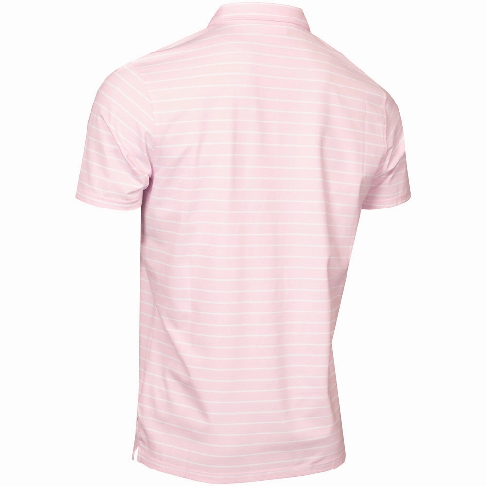 Calvin Klein Silverstone Polo Shirt - Pink/White Movie Night Low Environmental Impact
