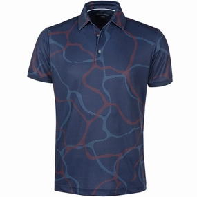 Comfortable And Trendy Galvin Green Markos Ventil8  Polo Shirt - Navy/Orange