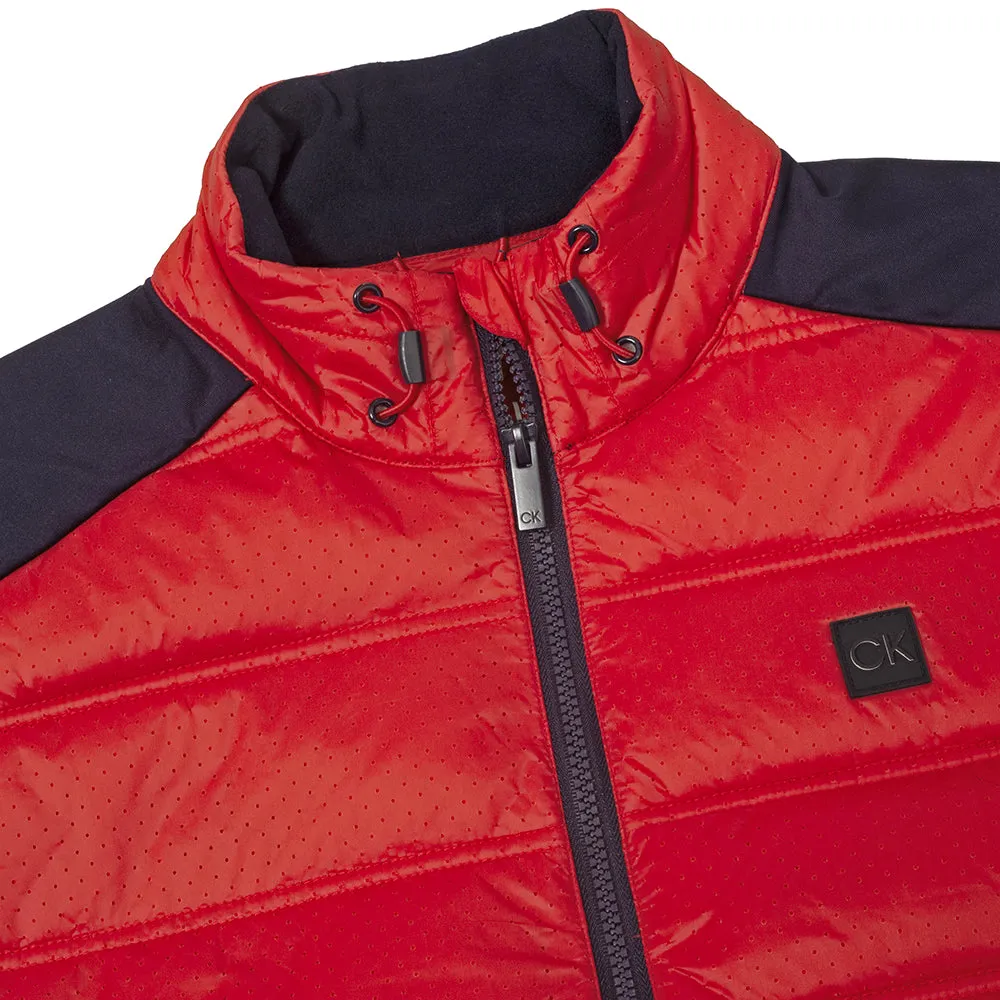 Bright Calvin Klein Rangewood Full Zip Hybrid Gilet - Evening Blue/Red