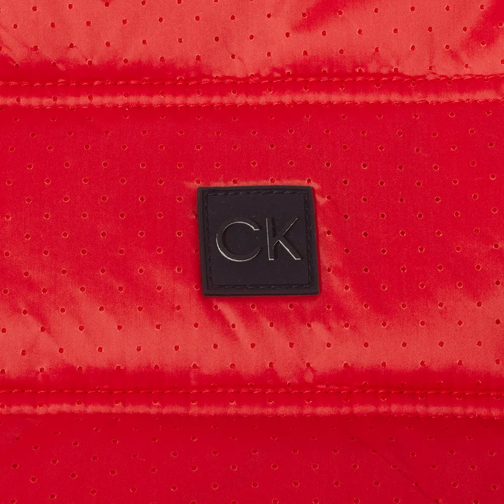 modification Fashionable Calvin Klein Rangewood Full Zip Hybrid Gilet - Evening Blue/Red