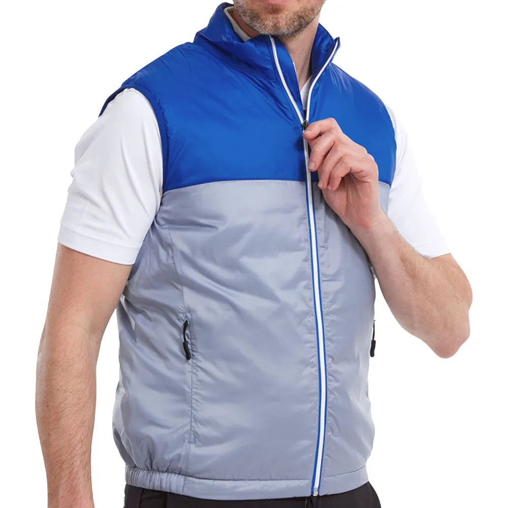 loose fitting abnormal FootJoy Lightweight Thermal Vest - Dove Grey/Royal
