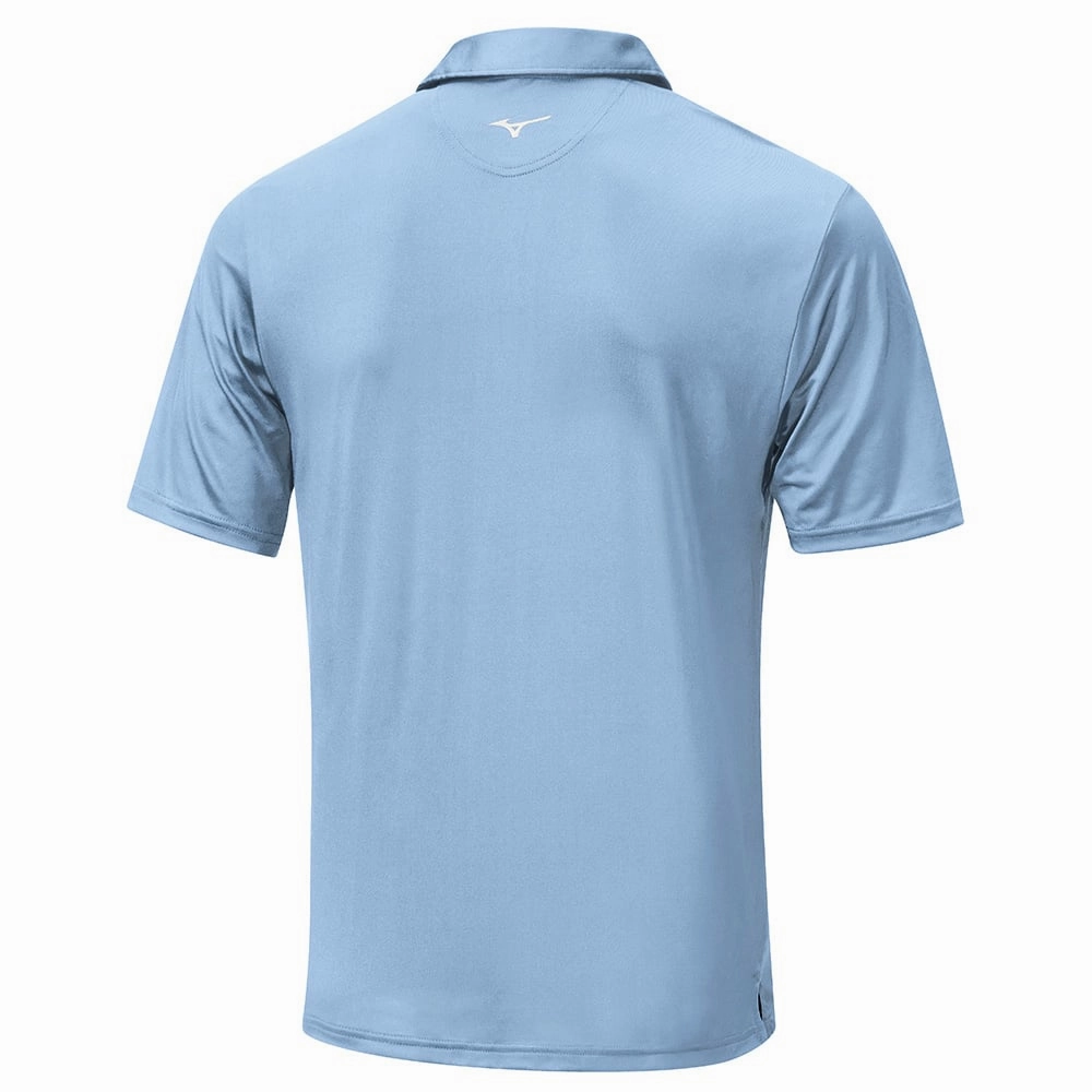 Wrinkle Resistant Finish Mizuno Move Tech Quick Dry Polo Shirt - Blue Bell