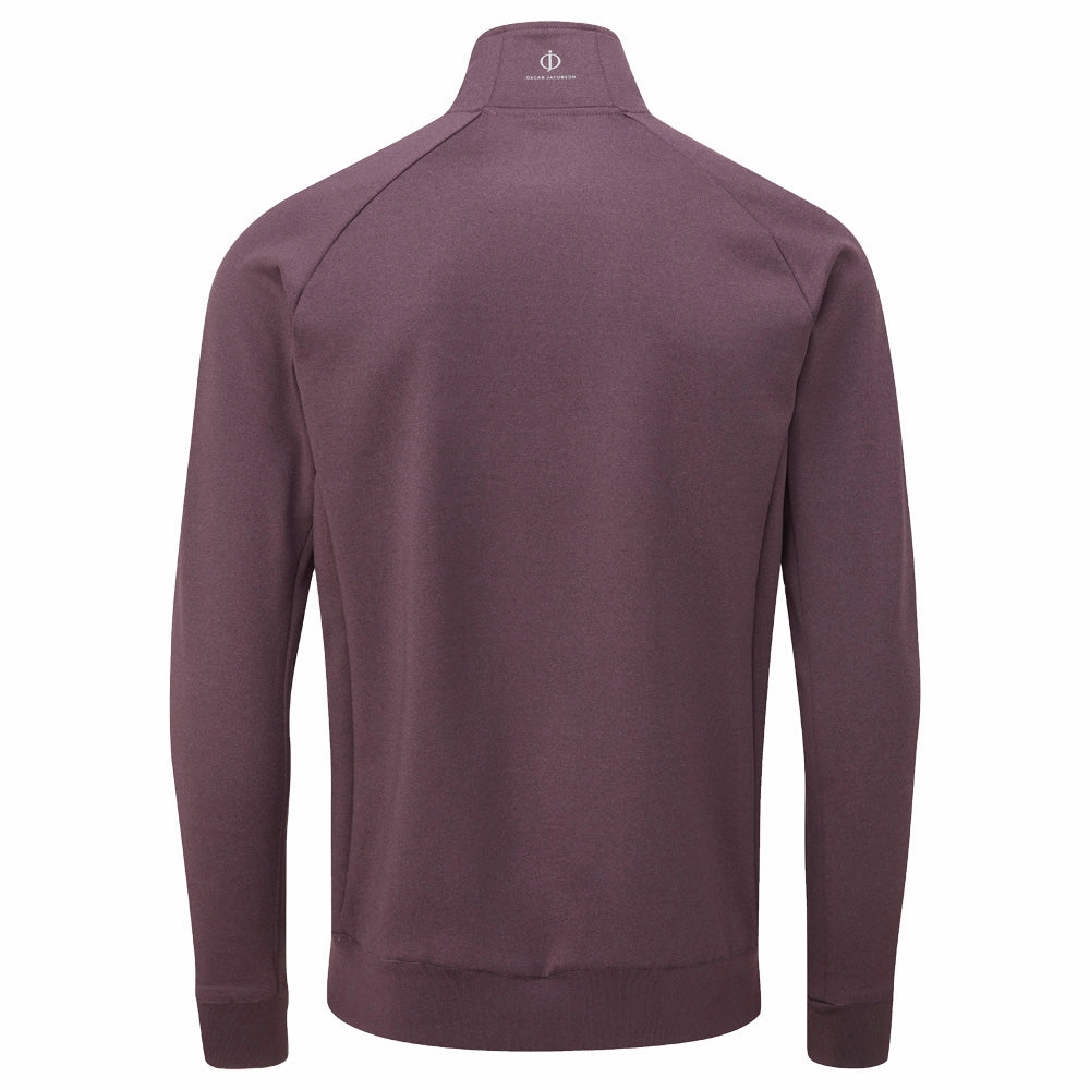 Oscar Jacobson Trent tour Zip Neck Sweater - Plum waterproof
