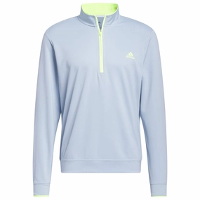 adidas Lightweight 1/4 Zip Pullover - Wonder Blue Cozy Streetwear