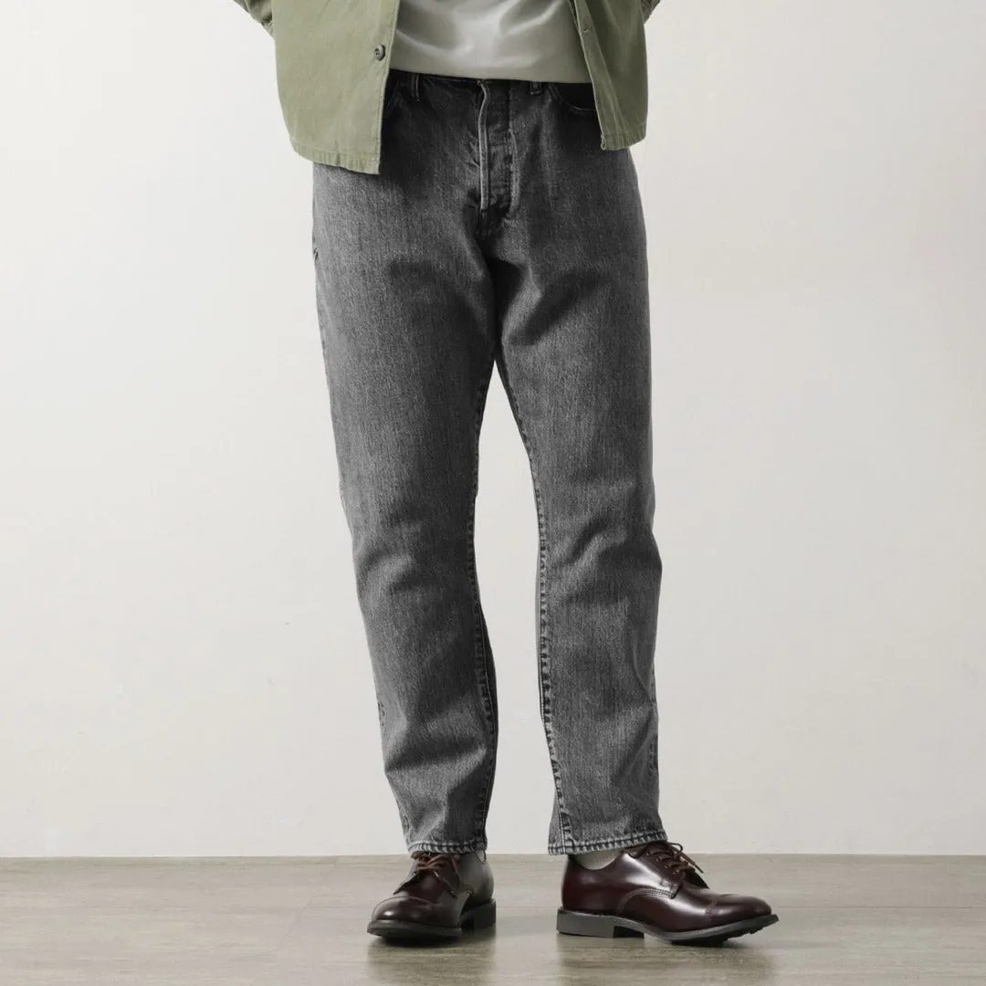 SANCA / 14oz Denim Tapered 5P Pants Ice-washed Slim Smooth