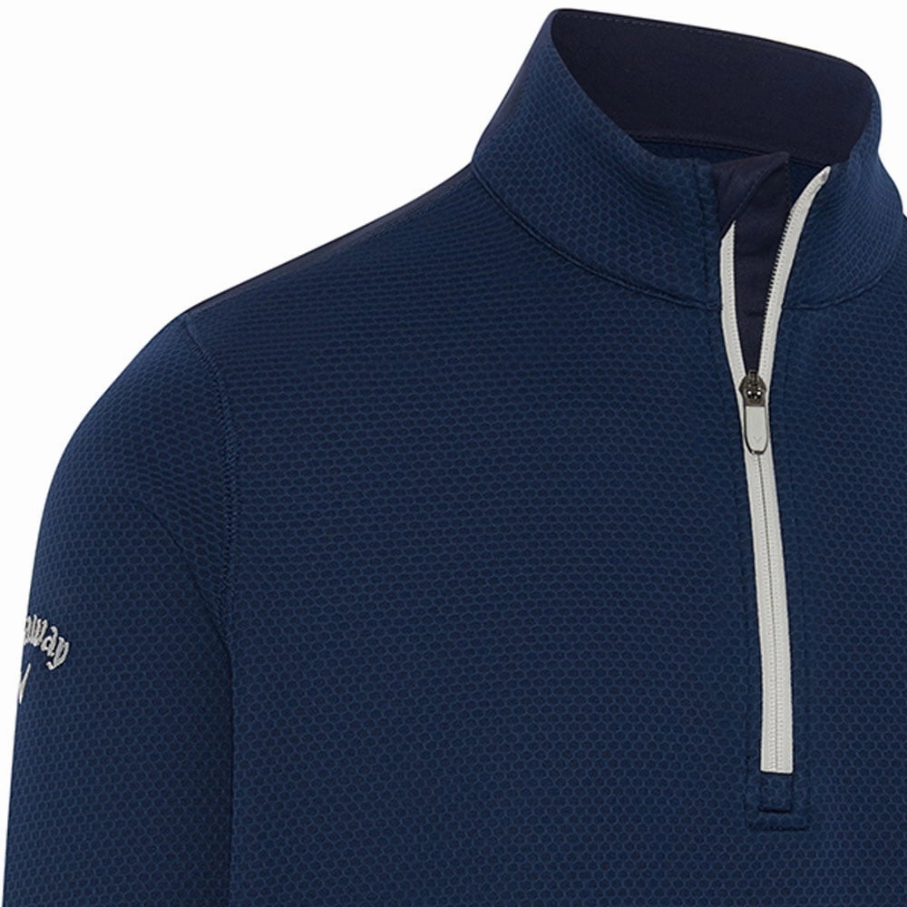 Outdoor Sporty Athletic Hoodie Callaway Hex 1/4 Zip Pullover - Peacoat
