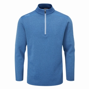 Plus Fit Ping Ramsey 1/2 Zip Pullover - Delph Blue Marl