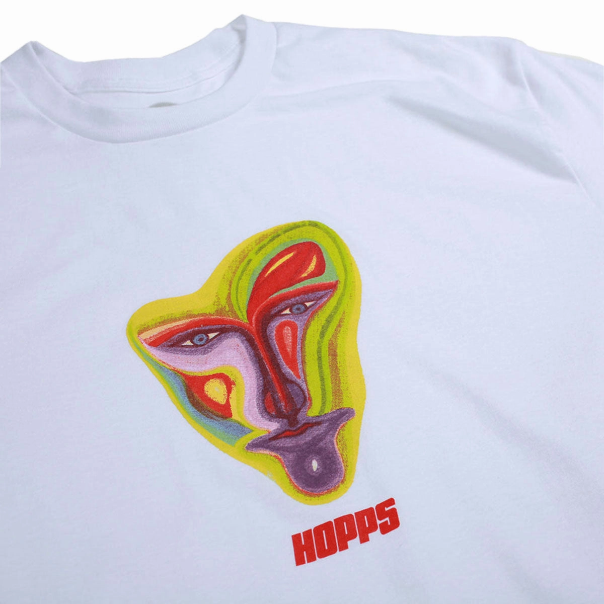 Anti Pilling Finish Layered Look Hopps Jennifer Traub Artist T-Shirt - White