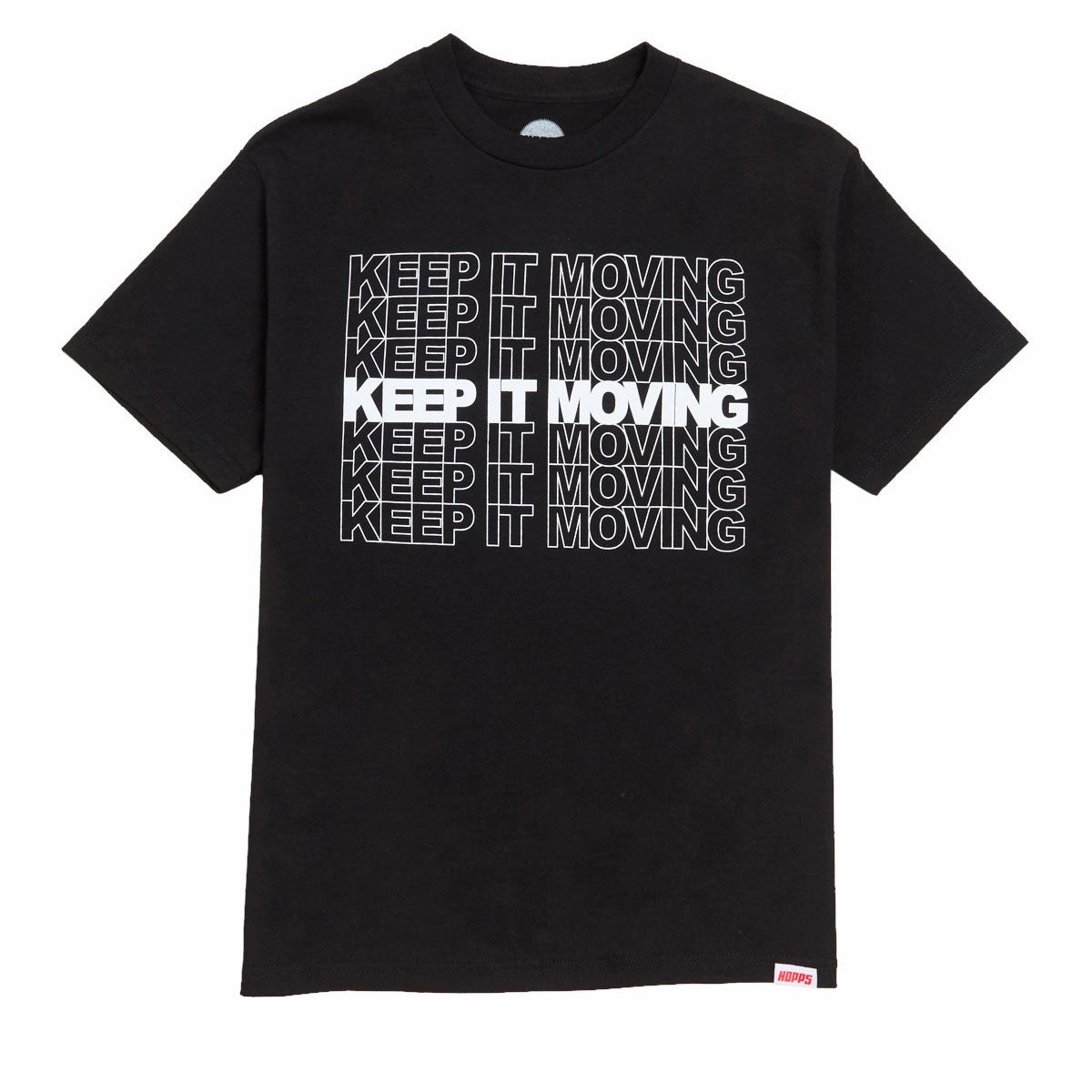 Hopps Keep It Moving T-Shirt - Black Playful Vibes Minimalist Look