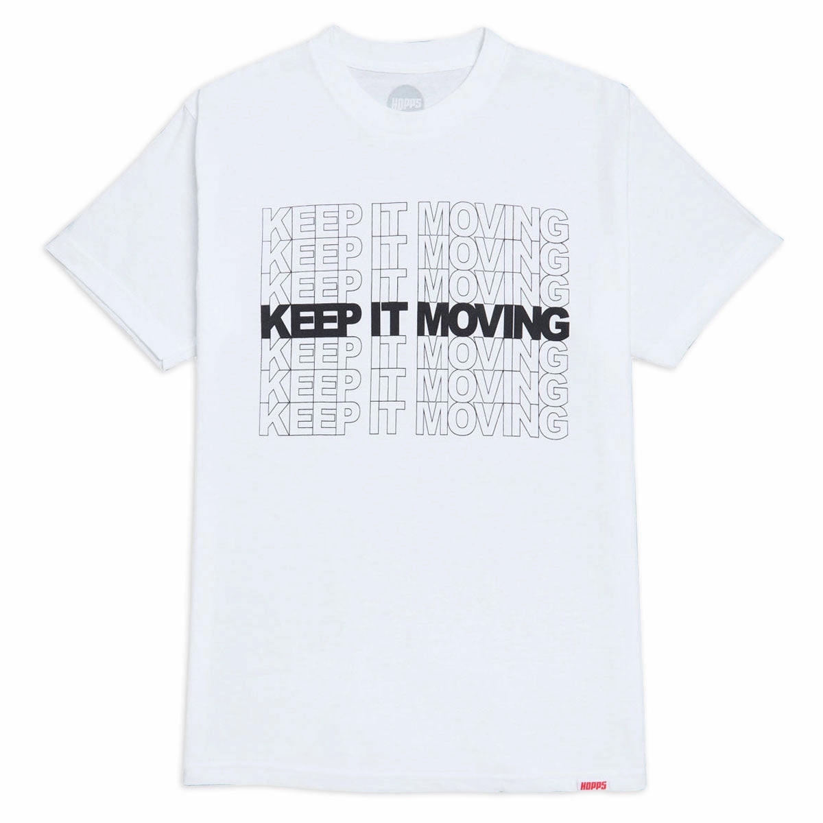 Hopps Keep It Moving T-Shirt - White perfect for all-day wear