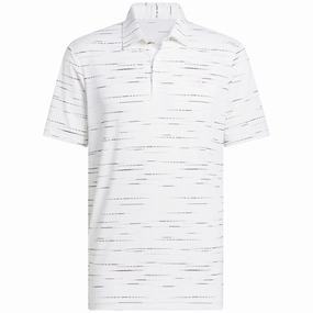 Office Wear Casual Layer Look adidas Ultimate365 Mesh Glimmer Print Polo Shirt - Clear Pink