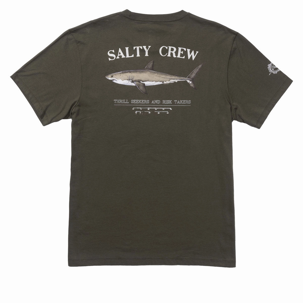 Salty Crew Bruce T-Shirt - Dusty Olive Daily Outfit Durable Ribbed Hem
