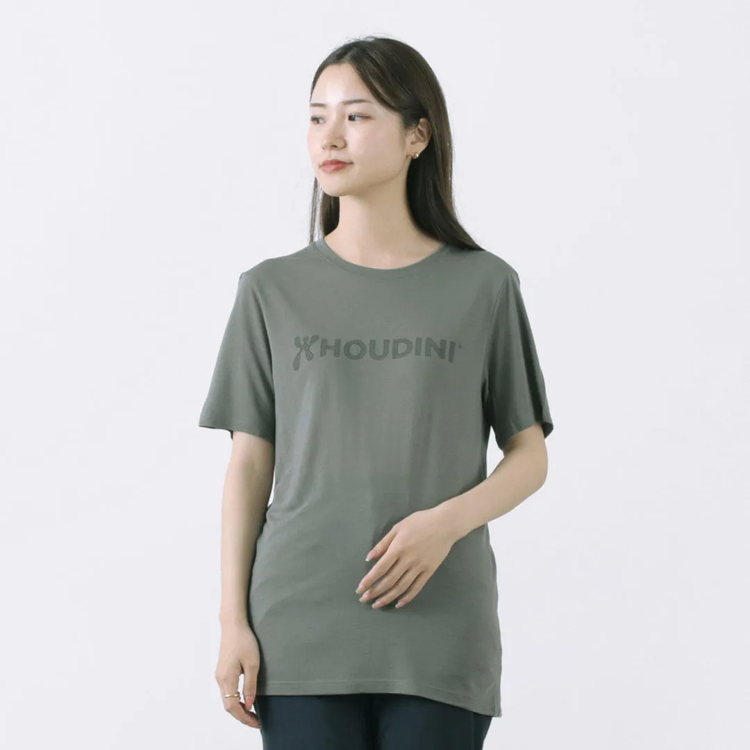 Versatile Layer Non Irritating Collar HOUDINI / Tree Tee Drawing logo /wood pulp T-shirt