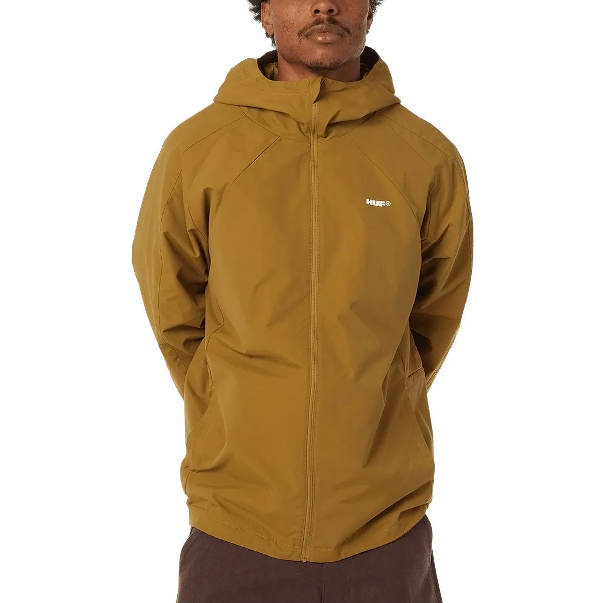 HUF All Caps Shell Jacket - Rich Brown All Day Layering