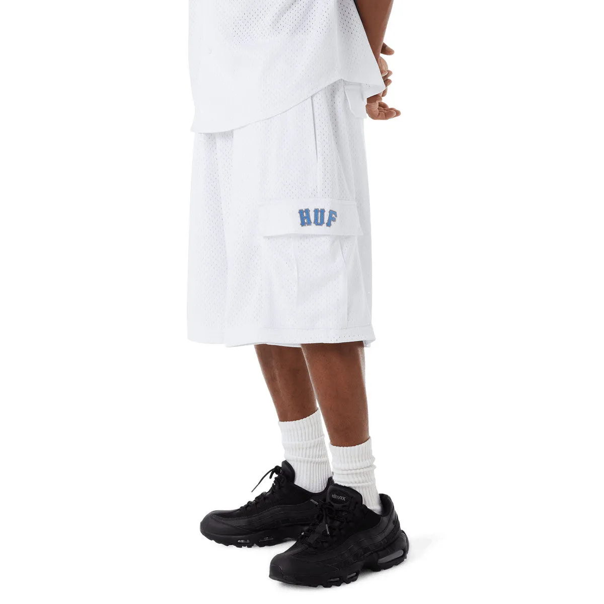 Extended Inseam Options HUF Arch Mesh Cargo Shorts - White
