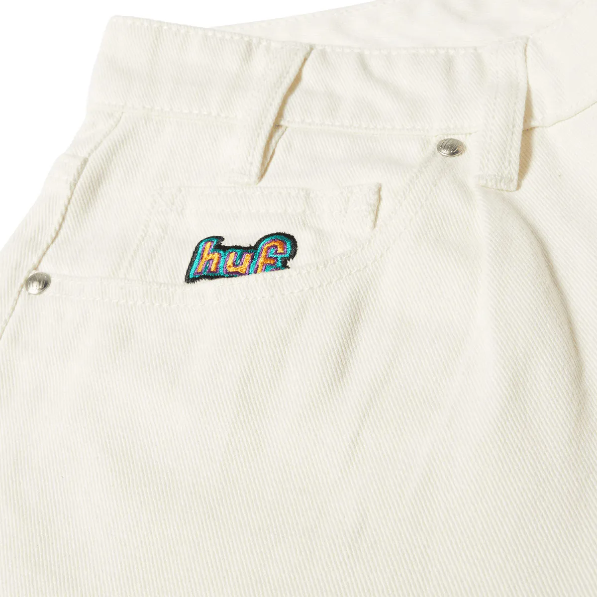 High Rise Cozy Layer HUF Cromer Jeans - White