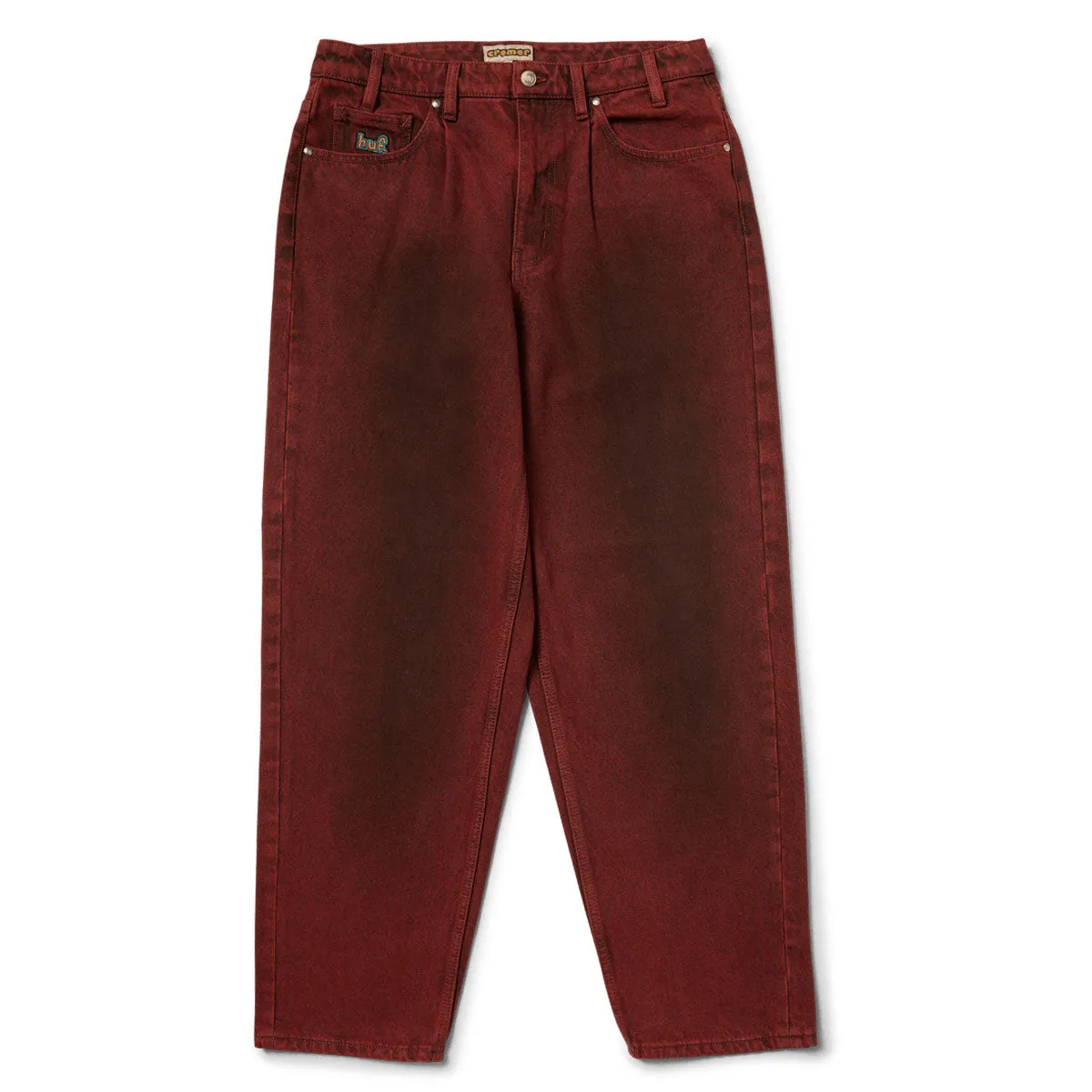 Anti Pilling Textile HUF Cromer Washed Jeans - Lava Red