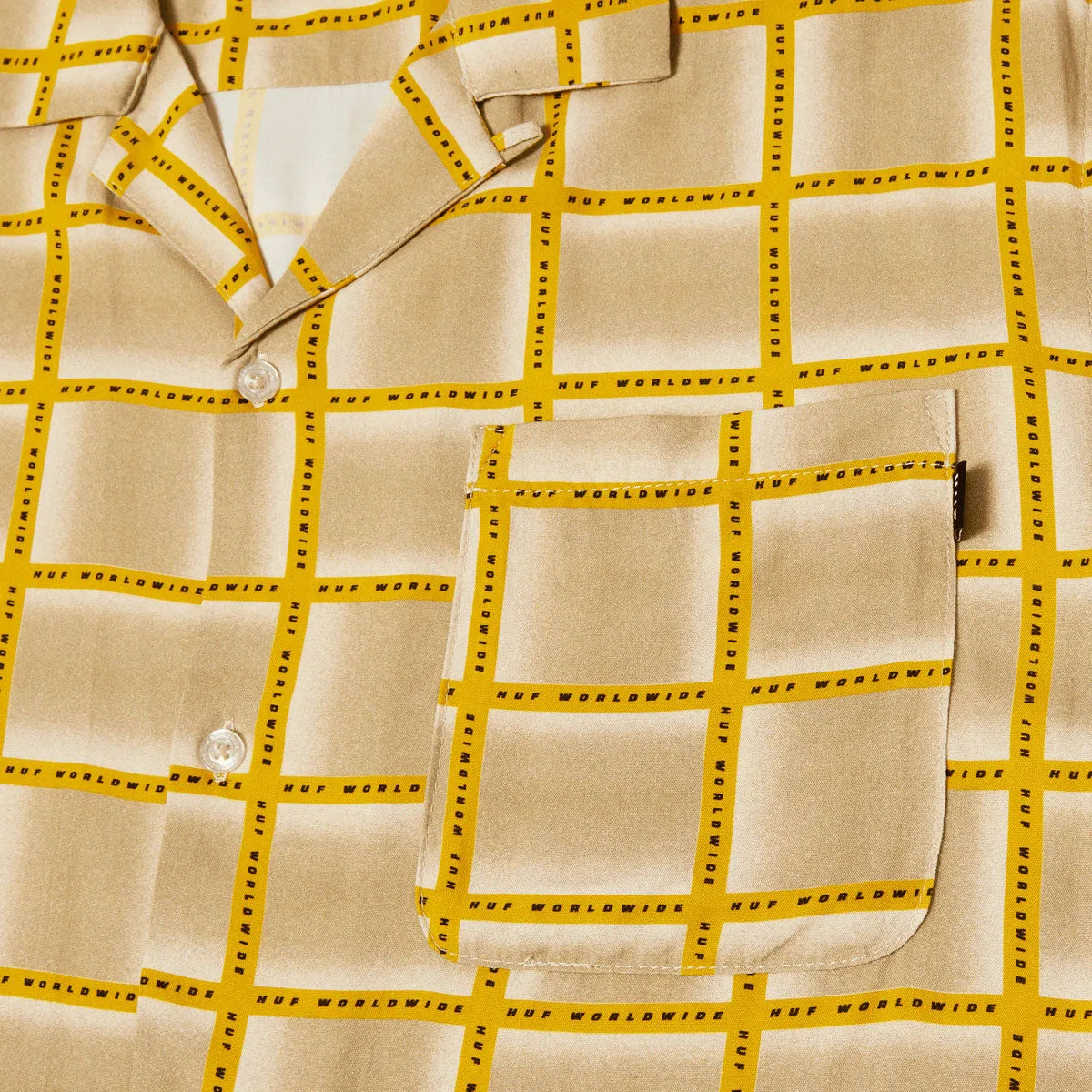 HUF Flynn Resort Shirt - Mustard Daytime Look